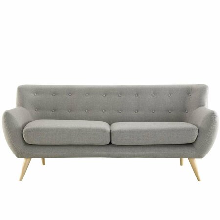 PRIMEWIR Remark Sofa in Tufted Light Gray Fabric with Natural Finish Wood Legs EEI-1633-LGR